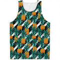 Pineapple Striped Pattern Print Men's Tank Top