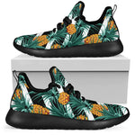 Pineapple Striped Pattern Print Mesh Knit Shoes GearFrost