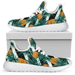 Pineapple Striped Pattern Print Mesh Knit Shoes GearFrost