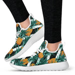 Pineapple Striped Pattern Print Mesh Knit Shoes GearFrost
