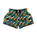 Pineapple Striped Pattern Print Muay Thai Boxing Shorts