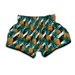 Pineapple Striped Pattern Print Muay Thai Boxing Shorts