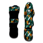 Pineapple Striped Pattern Print Muay Thai Shin Guard