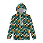 Pineapple Striped Pattern Print Pullover Hoodie