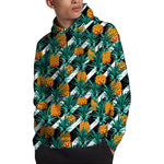 Pineapple Striped Pattern Print Pullover Hoodie