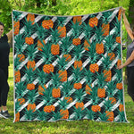 Pineapple Striped Pattern Print Quilt