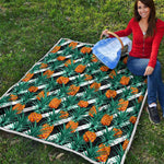 Pineapple Striped Pattern Print Quilt