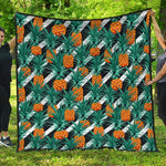 Pineapple Striped Pattern Print Quilt