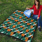 Pineapple Striped Pattern Print Quilt