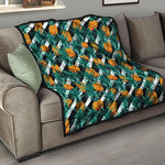 Pineapple Striped Pattern Print Quilt