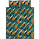 Pineapple Striped Pattern Print Quilt Bed Set
