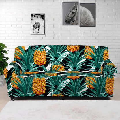 Pineapple Striped Pattern Print Sofa Cover