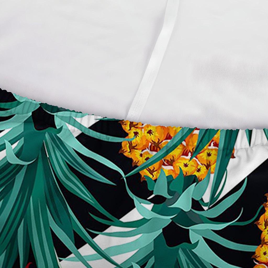 Pineapple Striped Pattern Print Sofa Cover