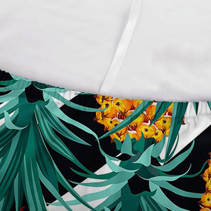 Pineapple Striped Pattern Print Sofa Cover