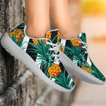 Pineapple Striped Pattern Print Sport Shoes GearFrost