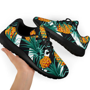 Pineapple Striped Pattern Print Sport Shoes GearFrost