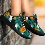 Pineapple Striped Pattern Print Sport Shoes GearFrost