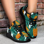 Pineapple Striped Pattern Print Sport Shoes GearFrost