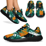 Pineapple Striped Pattern Print Sport Shoes GearFrost