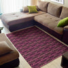 Pink African Ethnic Pattern Print Area Rug