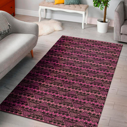 Pink African Ethnic Pattern Print Area Rug