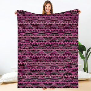 Pink African Ethnic Pattern Print Blanket