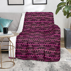 Pink African Ethnic Pattern Print Blanket