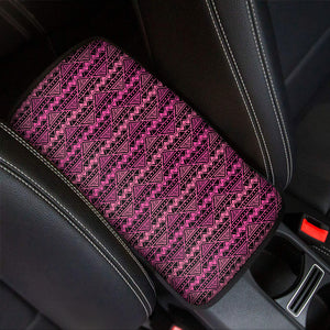 Pink African Ethnic Pattern Print Car Center Console Cover