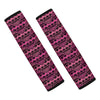 Pink African Ethnic Pattern Print Car Seat Belt Covers