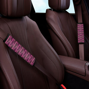 Pink African Ethnic Pattern Print Car Seat Belt Covers