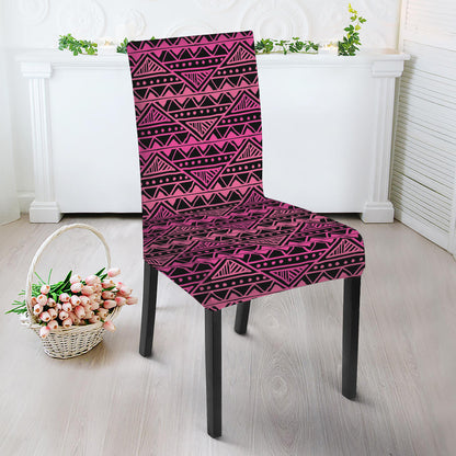 Pink African Ethnic Pattern Print Dining Chair Slipcover