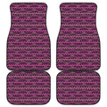 Pink African Ethnic Pattern Print Front and Back Car Floor Mats