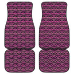 Pink African Ethnic Pattern Print Front and Back Car Floor Mats