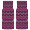 Pink African Ethnic Pattern Print Front and Back Car Floor Mats