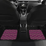 Pink African Ethnic Pattern Print Front and Back Car Floor Mats