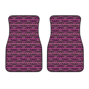 Pink African Ethnic Pattern Print Front Car Floor Mats