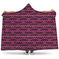Pink African Ethnic Pattern Print Hooded Blanket