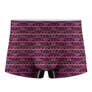 Pink African Ethnic Pattern Print Men's Boxer Briefs