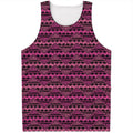 Pink African Ethnic Pattern Print Men's Tank Top