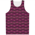 Pink African Ethnic Pattern Print Men's Tank Top