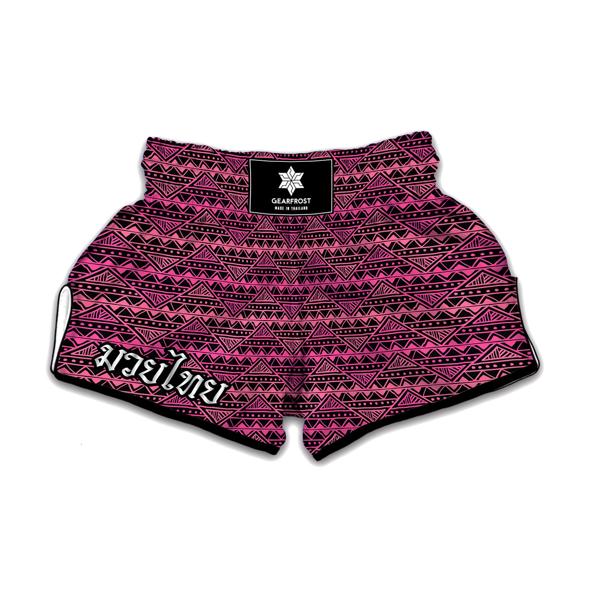 Pink African Ethnic Pattern Print Muay Thai Boxing Shorts