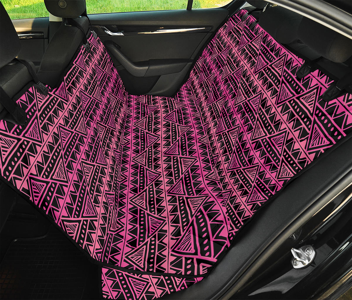 Pink African Ethnic Pattern Print Pet Car Back Seat Cover