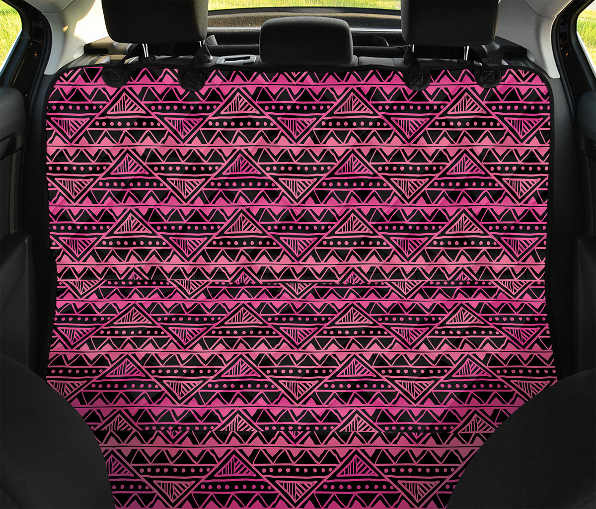 Pink African Ethnic Pattern Print Pet Car Back Seat Cover