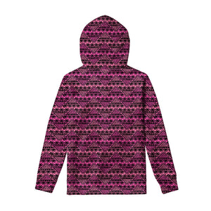 Pink African Ethnic Pattern Print Pullover Hoodie