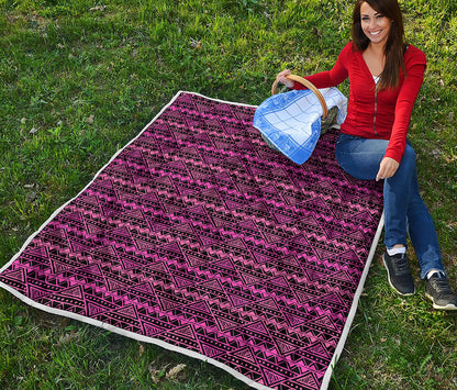 Pink African Ethnic Pattern Print Quilt