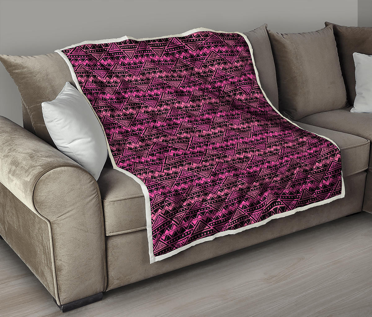Pink African Ethnic Pattern Print Quilt