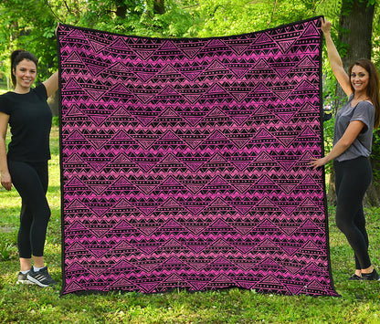 Pink African Ethnic Pattern Print Quilt