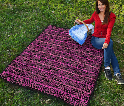Pink African Ethnic Pattern Print Quilt