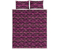 Pink African Ethnic Pattern Print Quilt Bed Set