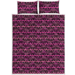 Pink African Ethnic Pattern Print Quilt Bed Set
